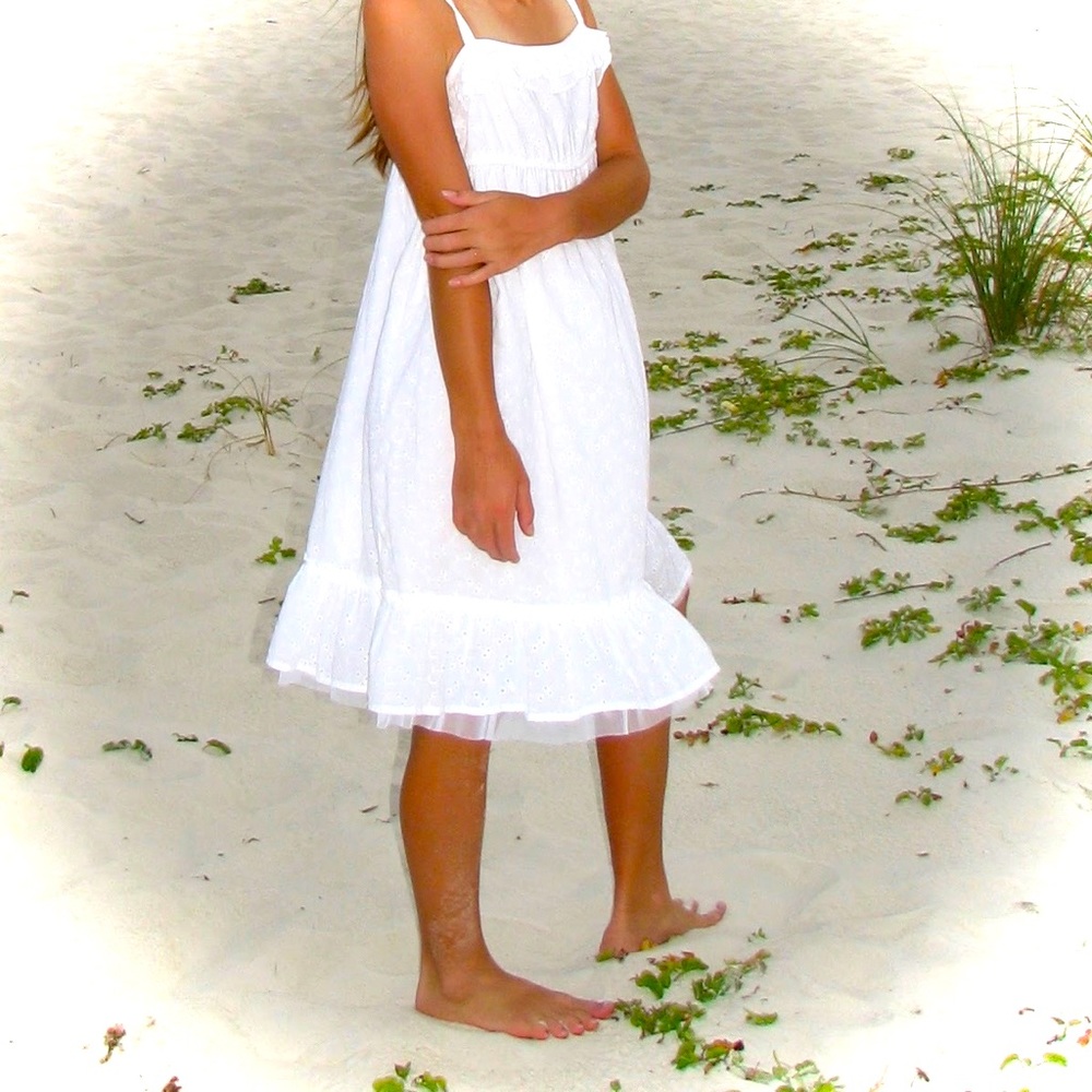 White eyelet sundress